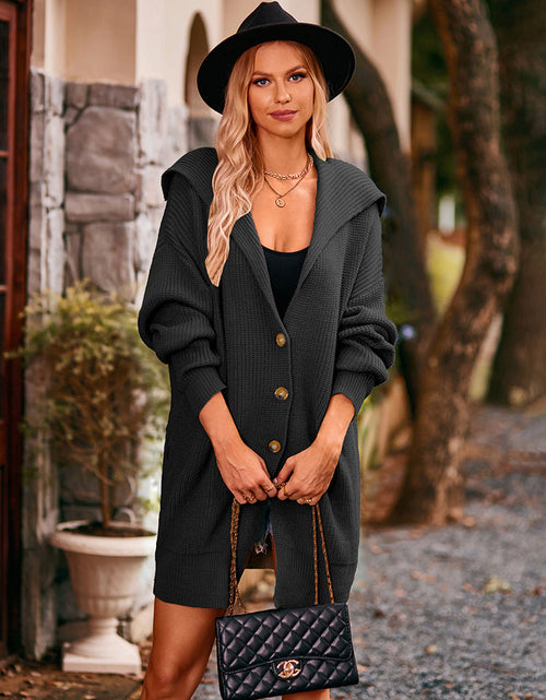 Load image into Gallery viewer, Dropped Shoulder Long Sleeve Cardigan
