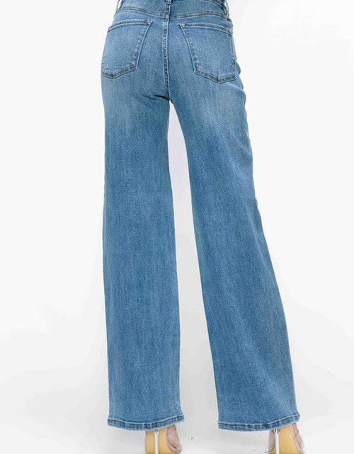 Load image into Gallery viewer, bytos Full Size High Rise Wide Leg Jeans with Pockets
