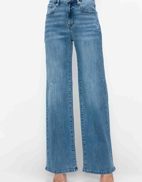 Load image into Gallery viewer, bytos Full Size High Rise Wide Leg Jeans with Pockets
