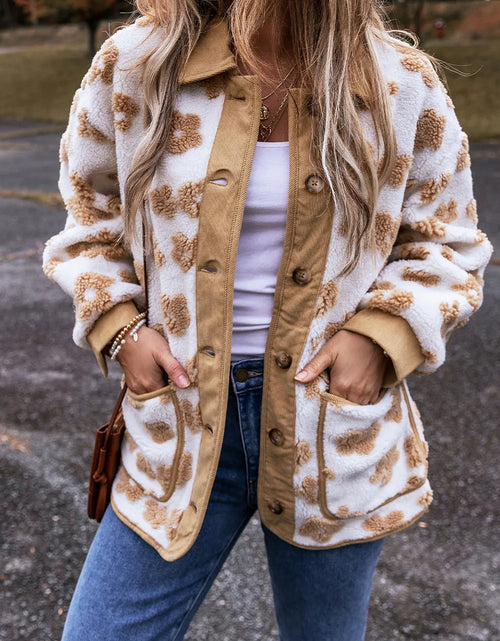 Load image into Gallery viewer, Flower Button Up Long Sleeve Jacket
