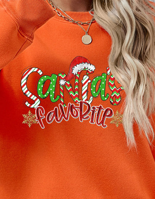 Load image into Gallery viewer, Letter Graphic Round Neck Long Sleeve Sweatshirt
