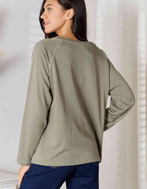 Load image into Gallery viewer, Culture Code  Full Size V-Neck Long Sleeve T-Shirt
