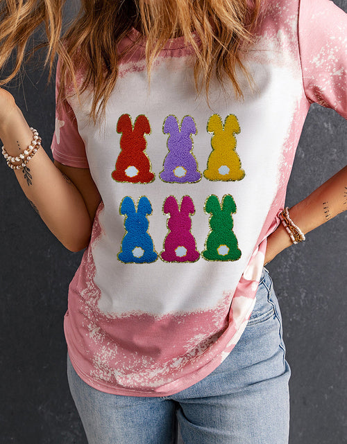Load image into Gallery viewer, Rabbit Round Neck Short Sleeve T-Shirt
