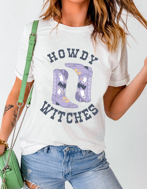 Load image into Gallery viewer, Graphic Round Neck Short Sleeve T-Shirt
