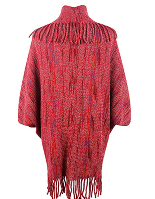Load image into Gallery viewer, Fringe Detail Printed Poncho
