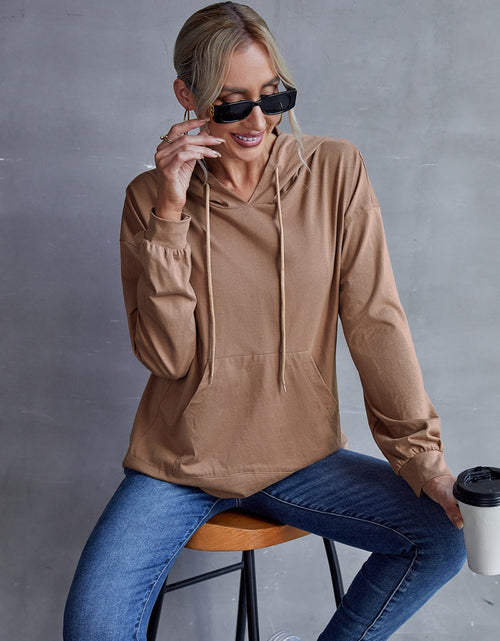 Load image into Gallery viewer, Ivy Lane Drawstring Pocketed Dropped Shoulder Hoodie
