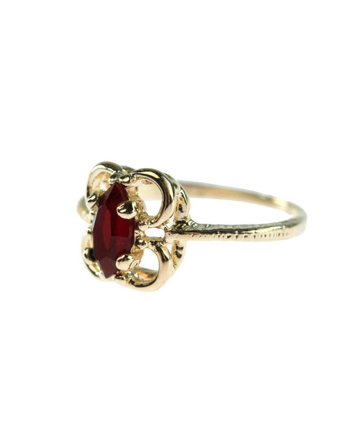 Load image into Gallery viewer, Vintage Jewelry Marquise Cut Jet Black Crystal Cocktail Ring in 18k White Gold Electroplate by PVD Vintage Jewelry
