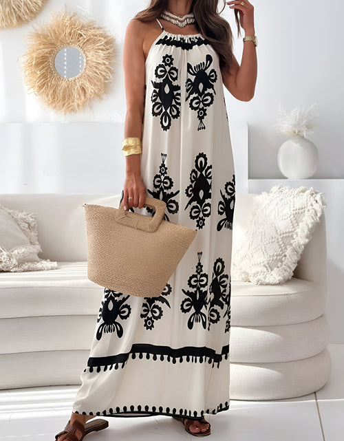Load image into Gallery viewer, Printed Spaghetti Strap Sleeveless Maxi Dress
