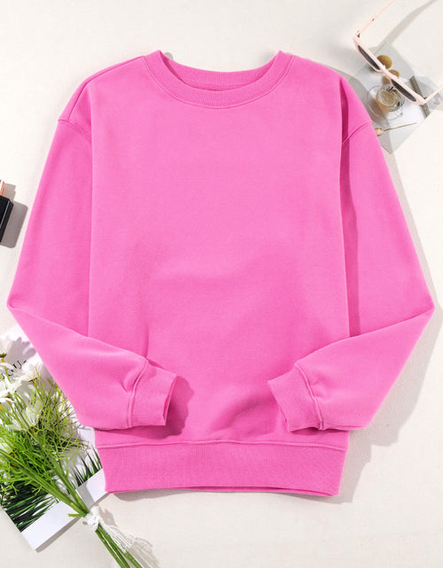 Load image into Gallery viewer, Round Neck Long Sleeve Sweatshirt
