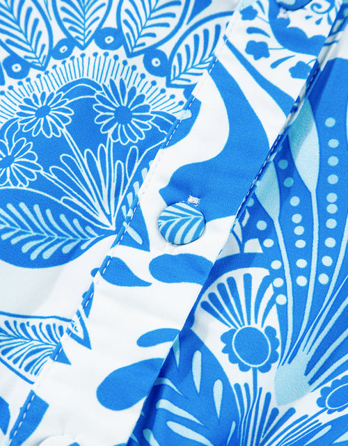 Load image into Gallery viewer, Lilly Floral Drawstring Waist Ruffled Dress by Poppy Lee Lane
