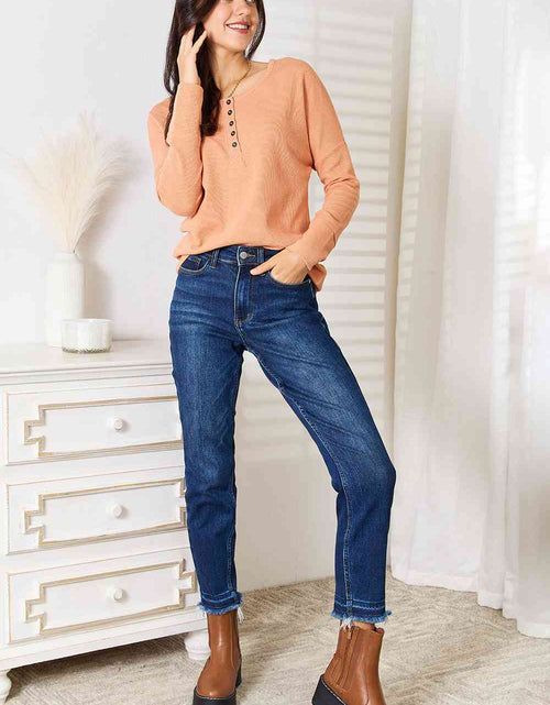 Load image into Gallery viewer, Basic Bae Half Button Long Sleeve Top
