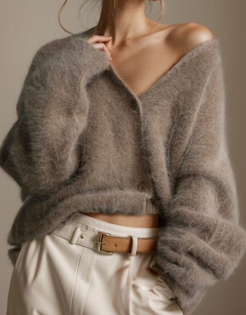 Load image into Gallery viewer, Button Up Dropped Shoulder Cardigan
