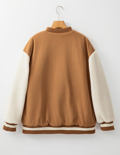 Load image into Gallery viewer, Contrast Baseball Collar Snap Down Long Sleeve Jacket
