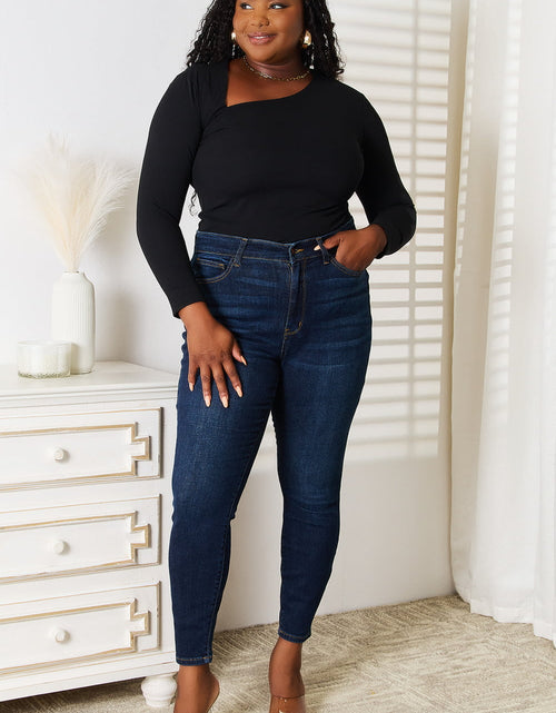 Load image into Gallery viewer, Basic Bae Asymmetrical Neck Long Sleeve Top
