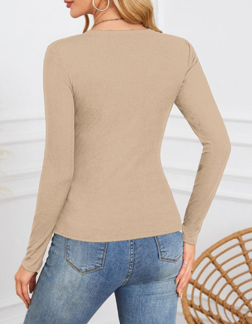 Load image into Gallery viewer, Notched Long Sleeve T-Shirt
