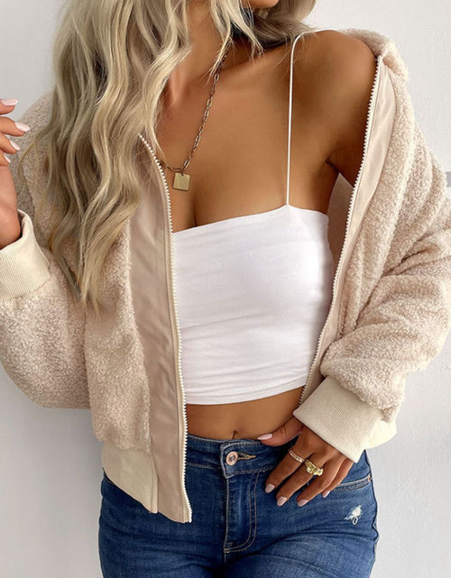 Load image into Gallery viewer, Perfee Zip-Up Sherpa Collared Neck Jacket with Pockets

