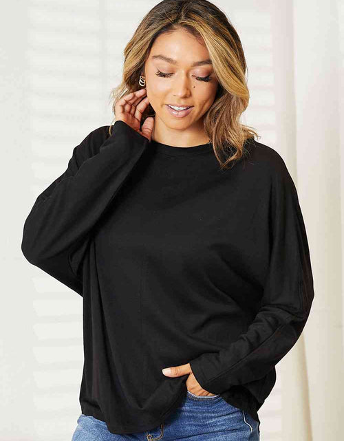 Load image into Gallery viewer, Double Take Seam Detail Round Neck Long Sleeve Top

