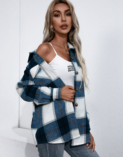 Load image into Gallery viewer, Ivy Lane Plaid Button Up Flannel Shirt
