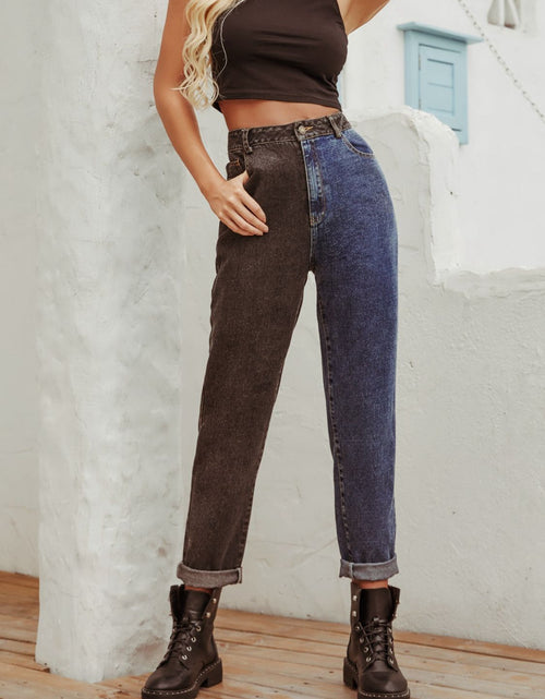 Load image into Gallery viewer, Two Tone Straight Leg Jeans
