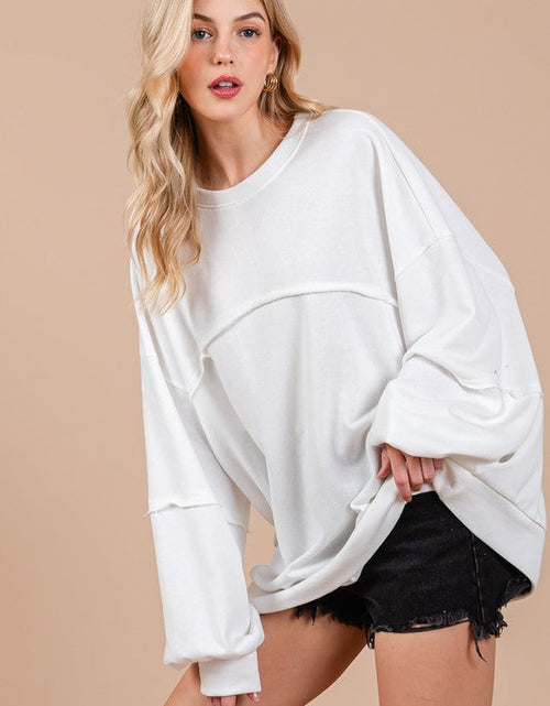 Load image into Gallery viewer, Ces Femme Exposed Seam Long Sleeve Sweatshirt
