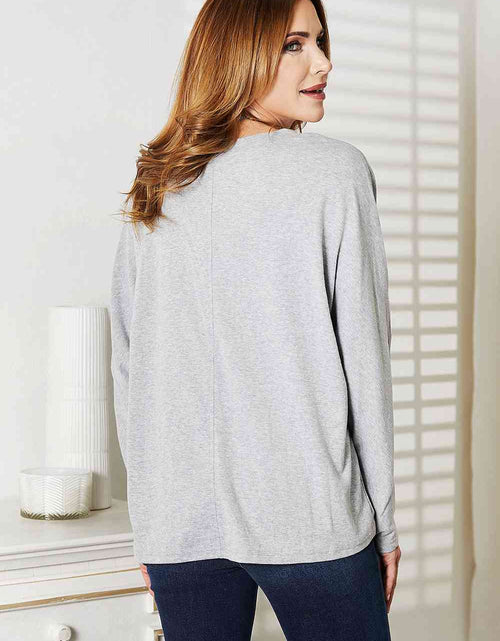 Load image into Gallery viewer, Double Take Seam Detail Round Neck Long Sleeve Top
