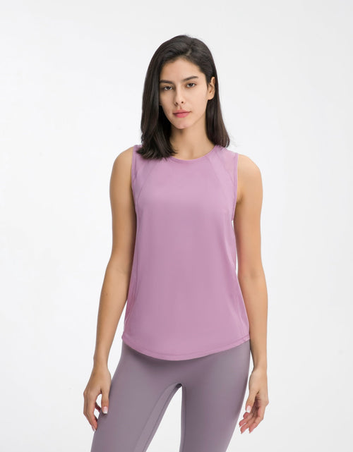 Load image into Gallery viewer, Millennia Cutout Back Round Neck Active Tank
