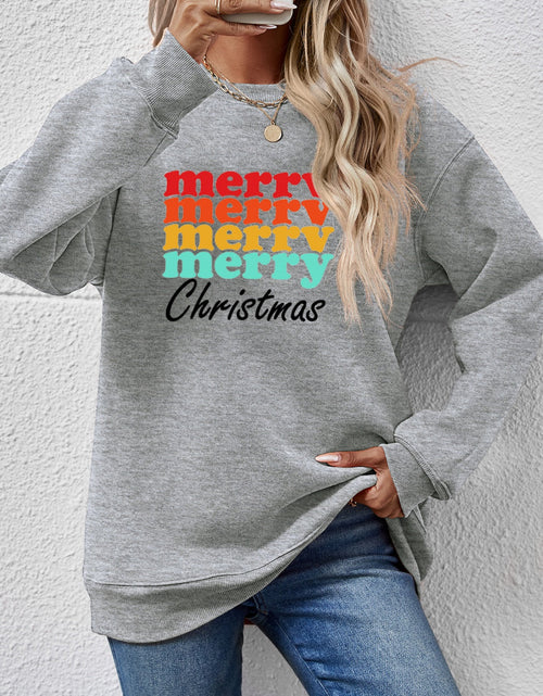 Load image into Gallery viewer, MERRY CHRISTMAS Graphic Long Sleeve Sweatshirt
