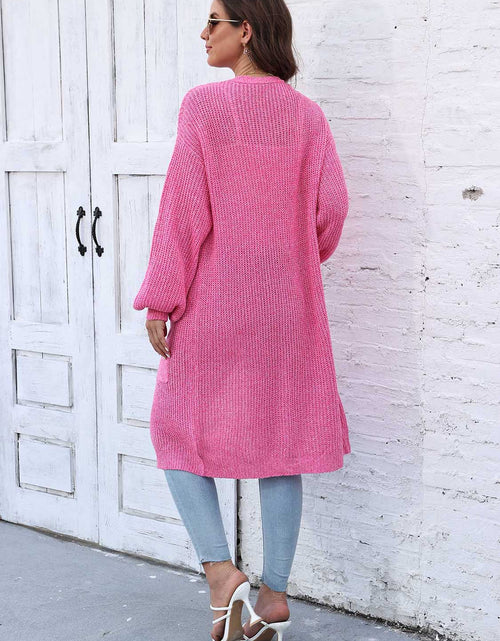 Load image into Gallery viewer, Open Front Longline Cardigan with Pockets
