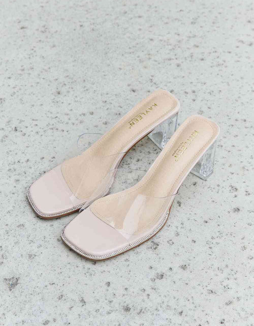 Load image into Gallery viewer, DDK Make Myself Clear Mule Block Heels
