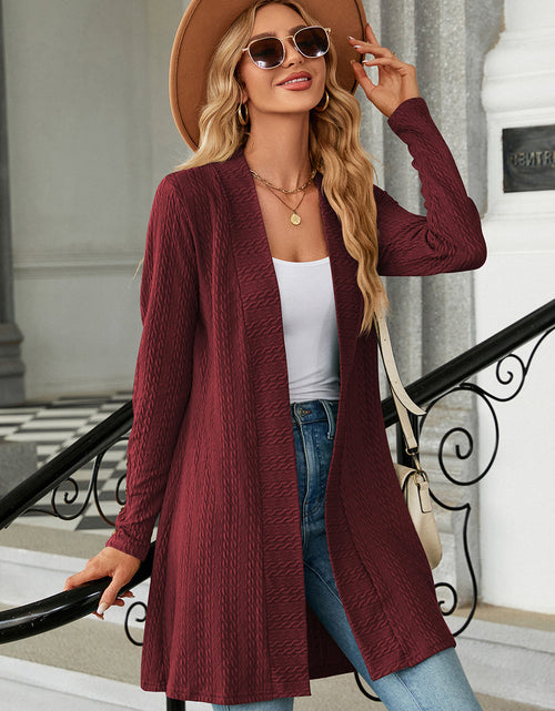 Load image into Gallery viewer, Open Front Long Sleeve Cardigan
