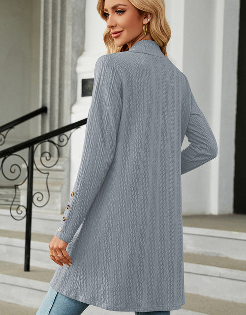 Load image into Gallery viewer, Open Front Long Sleeve Cardigan
