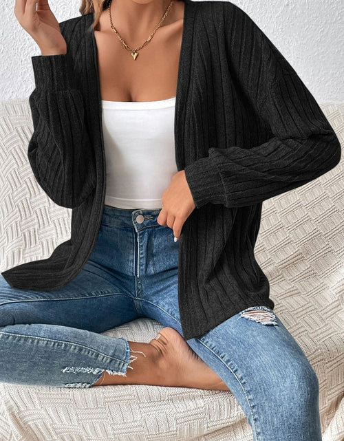 Load image into Gallery viewer, Open Front Long Sleeve Cardigan
