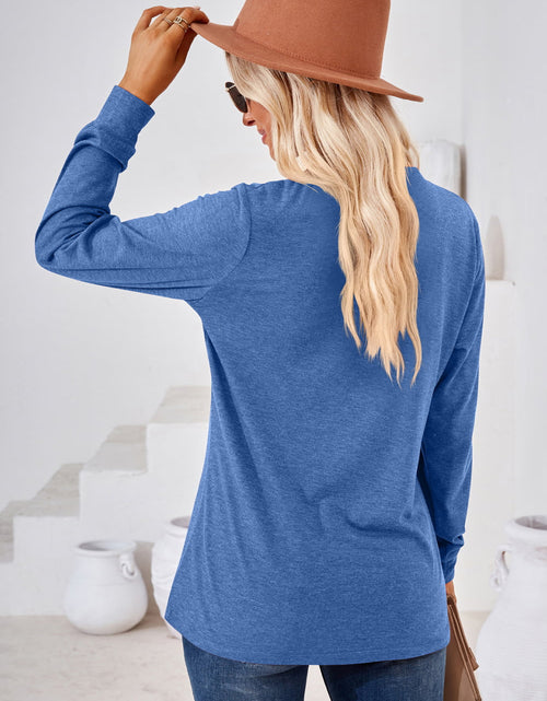 Load image into Gallery viewer, V-Neck Buttoned Long Sleeve Blouse
