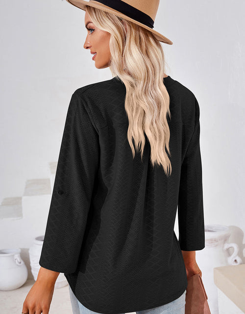 Load image into Gallery viewer, Notched Roll-Tab Sleeve T-Shirt

