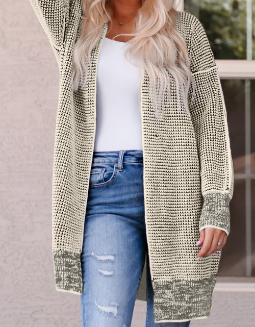 Load image into Gallery viewer, Woven Right Heathered Open Front Longline Cardigan
