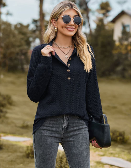 Load image into Gallery viewer, Collared Neck Long Sleeve Blouse
