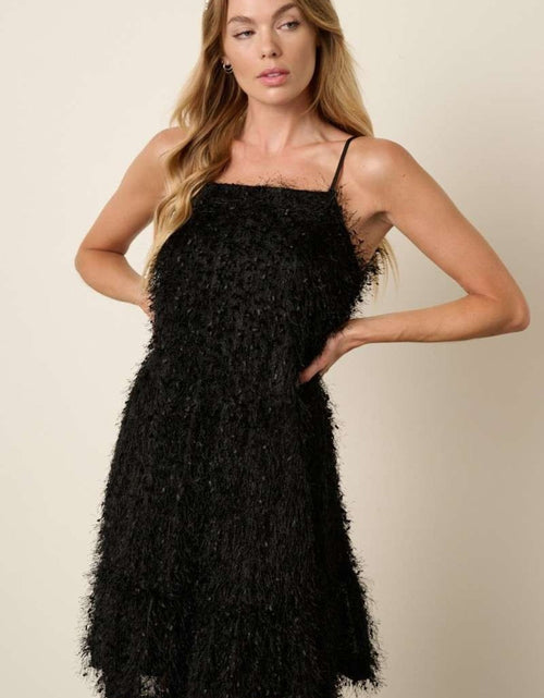 Load image into Gallery viewer, Mittoshop Feather Ruffle Hem Mini Cami Dress
