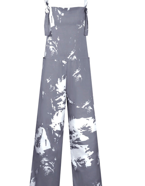 Load image into Gallery viewer, Pocketed Tie-Dye Wide Strap Overalls
