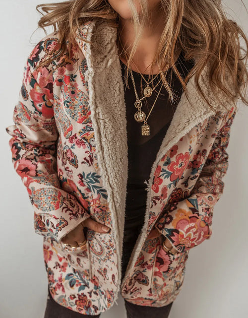 Load image into Gallery viewer, Printed Long Sleeve Hooded Jacket
