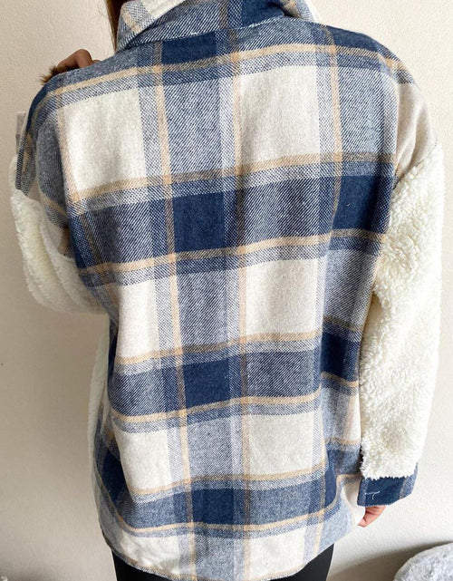 Load image into Gallery viewer, Fuzzy Button Up Long Sleeve Jacket
