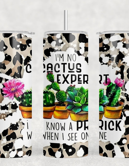 Load image into Gallery viewer, Cactus Expert - 20 oz Steel Skinny Tumbler - Optional Blue Tooth Speaker - Speaker Color will Vary by Rowdy Ridge Co
