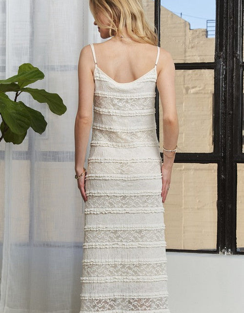 Load image into Gallery viewer, ADORA Lace Scoop Neck Midi Cami Dress
