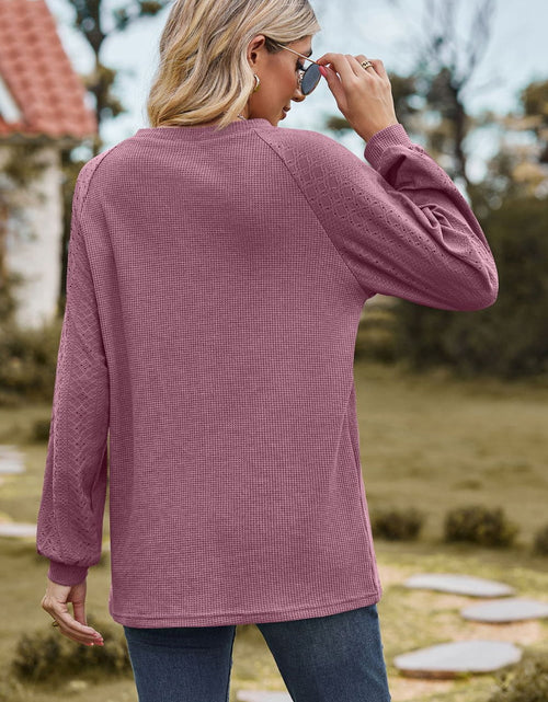 Load image into Gallery viewer, Round Neck Raglan Sleeve Sweatshirt
