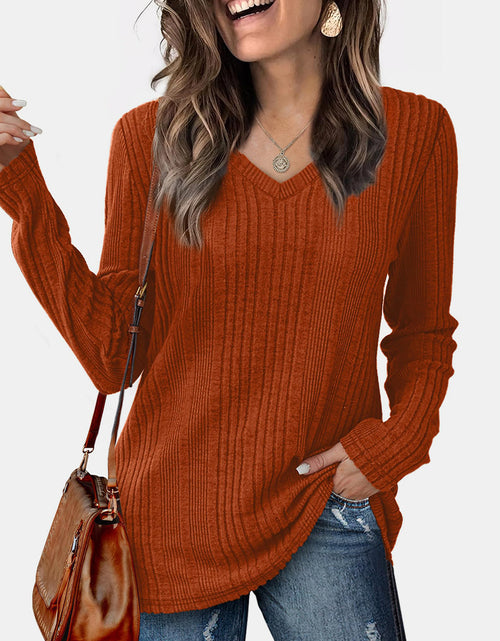 Load image into Gallery viewer, V-Neck Long Sleeve T-Shirt
