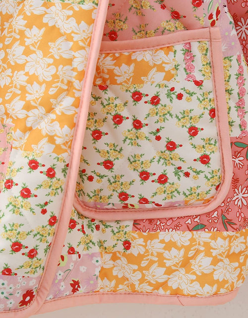 Load image into Gallery viewer, Printed Patchwork Open Front Cardigan with Pockets

