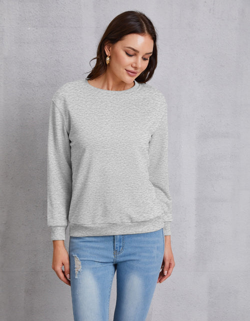 Load image into Gallery viewer, Round Neck Dropped Shoulder Sweatshirt
