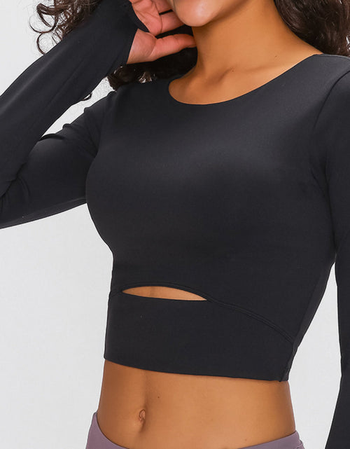 Load image into Gallery viewer, Millennia Long Sleeve Cropped Top With Sports Strap
