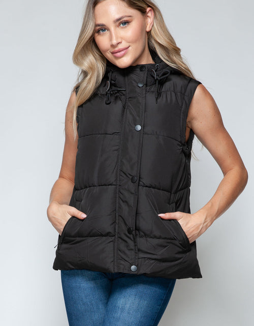 Load image into Gallery viewer, Snobbish Snap and Zip Closure Hooded Vest
