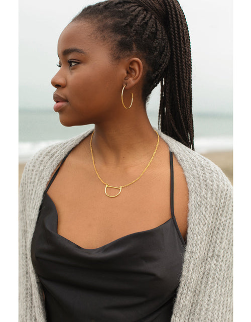 Load image into Gallery viewer, Half Moon Necklace by SLATE + SALT
