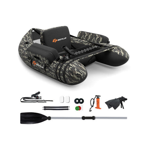 Load image into Gallery viewer, Inflatable Fishing Float with Adjustable Straps &amp; Storage Pockets-Camouflage
